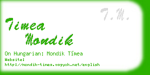 timea mondik business card